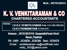 K V Venkitaraman & Co - Best Chartered Accountants in Nurani Palakkad Kerala