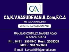 K V Vasudevan - Chartered Accountant In Palakkad Kerala