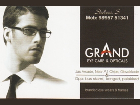 Grand Eye Care and Opticals - Best Optical Shops in Palakkad