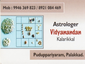 Are you searching for best Astrologers in Palakkad Kerala ?. Click here to get Vidyanandan Kalarikkal contact address and phone numbers