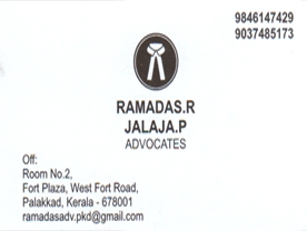 Ramadas R Advocate -Best Advocates in Palakkad