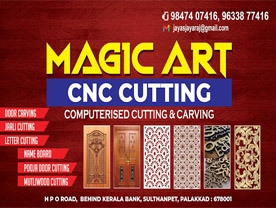 Are you searching for best CNC Cutting,Interior Designers,Interior Decorative Products,Wood Works in Palakkad Kerala ?. Click here to get Magic Art Cnc Cutting contact address and phone numbers