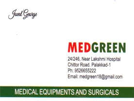 Are you searching for best surgical Equipment shopes,Hospital Equipments Supplies in Palakkad Kerala ?. Click here to get Med Green contact address and phone numbers