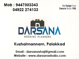 Darsana Wedding Planners -Best and Top Photo Studios In Kuzhalmannam Palakkad