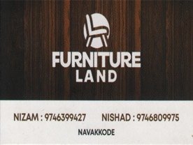 Are you searching for best Furnishings , Curtains and Furnishing Shops ,furniture shops, Sofa Sety Works and Materials, Venetian Blinds Shops, Mosquito Net Shops,Furniture Shops and Manufacturers in Palakkad Kerala ?.
Click here to get Furniture Land contact address and phone numbers