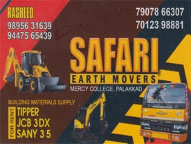 Are you searching for best Earth Moving Contractors,Building Materials,Construction Materials,Bricks,Hollow Bricks in Palakkad Kerala ?. Click here to get Safari Earth Movers contact address and phone numbers