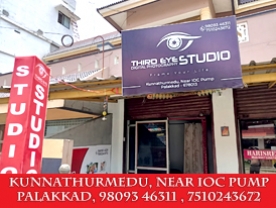 Are you searching for best Photo Studios,Album Designing,Videography Services,Graphics Designers,Weeding Photography,
Weeding Cards Shops,Photo Framing Shop in Palakkad Kerala ?. Click here to get Third Eye Studio contact address and phone numbers