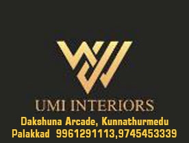 Are you searching for best Interior Designers,Interior Decorative Products,Kitchenware Accessories Shops,Curtains and Furnishing Shops,
Gypsum Board Shops,Modular Kitchen Dealers,Venetian Blinds Shops,Construction Companies in Palakkad Kerala ?. Click here to get UMI  Interiors contact address and phone numbers