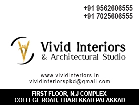 Are you searching for best Interior Designers,Furnishings , Architects in Palakkad Kerala ?. 
Click here to get Vivid Interiors and Architectural Studio contact address and phone numbers