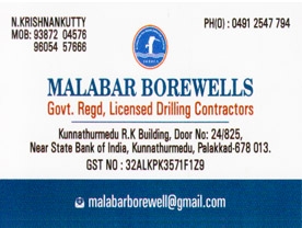 Are You Searching For Borewells In Palakkad. Click here to get Malabar Borewells Contact Address, Phone Number, Route Map