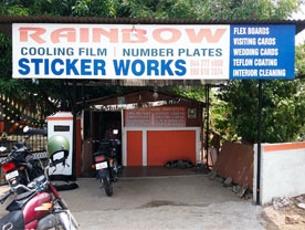 Rainbow Sticker works- Best Number Plates Shops in Palakkad