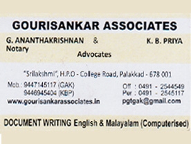 Gourisankar Associates- Best Advocates in Palakkad