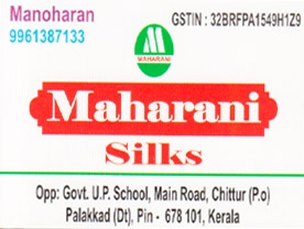 Are you searching for best Readymade Garments , Textiles Shops , Churidhar Materials in Palakkad Kerala ?. Click here to get Maharani Silks   contact address and phone numbers