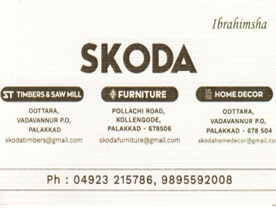 Are you searching for best Timber Merchants , Saw mills, Wood Works in Palakkad Kerala ?. Click here to get Skoda Timbers and Furniture   contact address and phone numbers