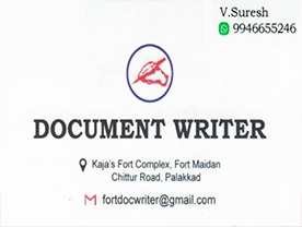 Documnet Writer - Best and Top Suresh.VDocument Writers in Palakkad